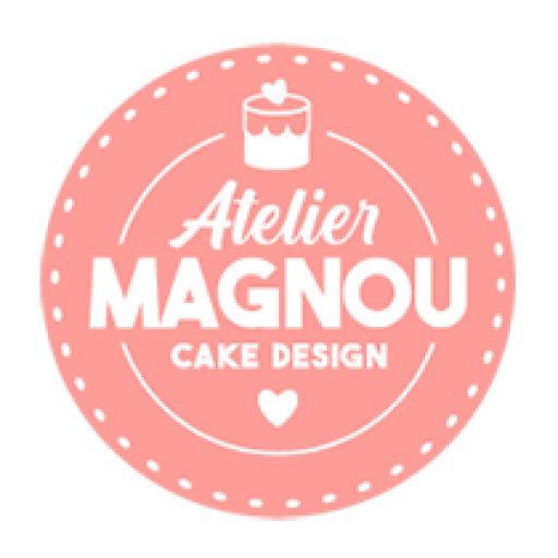 Logo rosado de Atelier Magnou